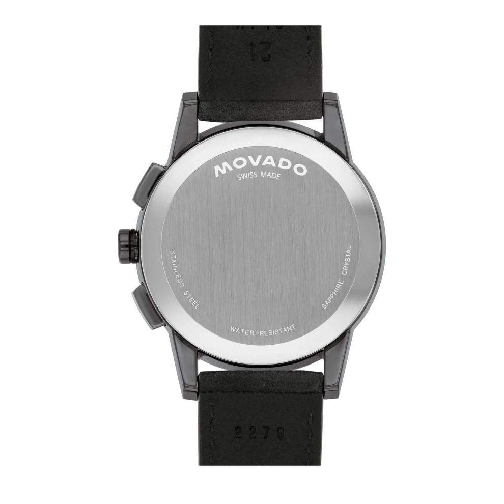 Men's Museum Sport Watch in Black Stainless Steel and Black Leather, 43MM – Image 3 of 3