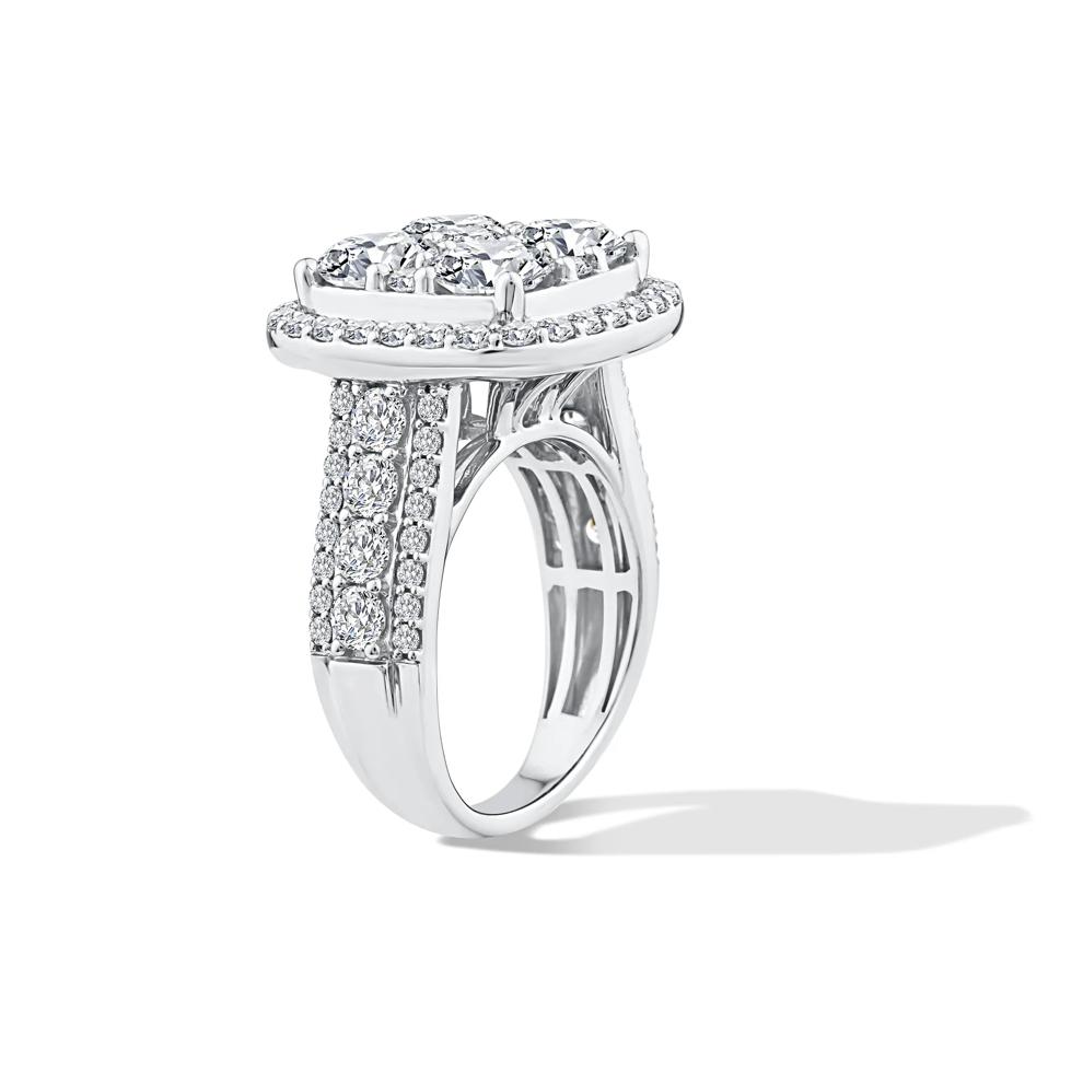 Lab Grown Diamond Halo Center Composite Engagement Ring in 10K White Gold (5 ct. tw.) – Image 3 of 4