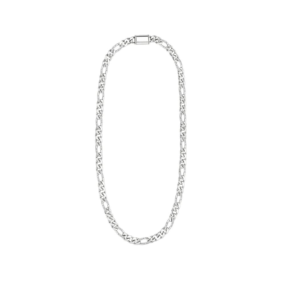 Diamond Figaro Chain Necklace in Sterling Silver, 24" (1/2 ct. tw.) – Image 3 of 4