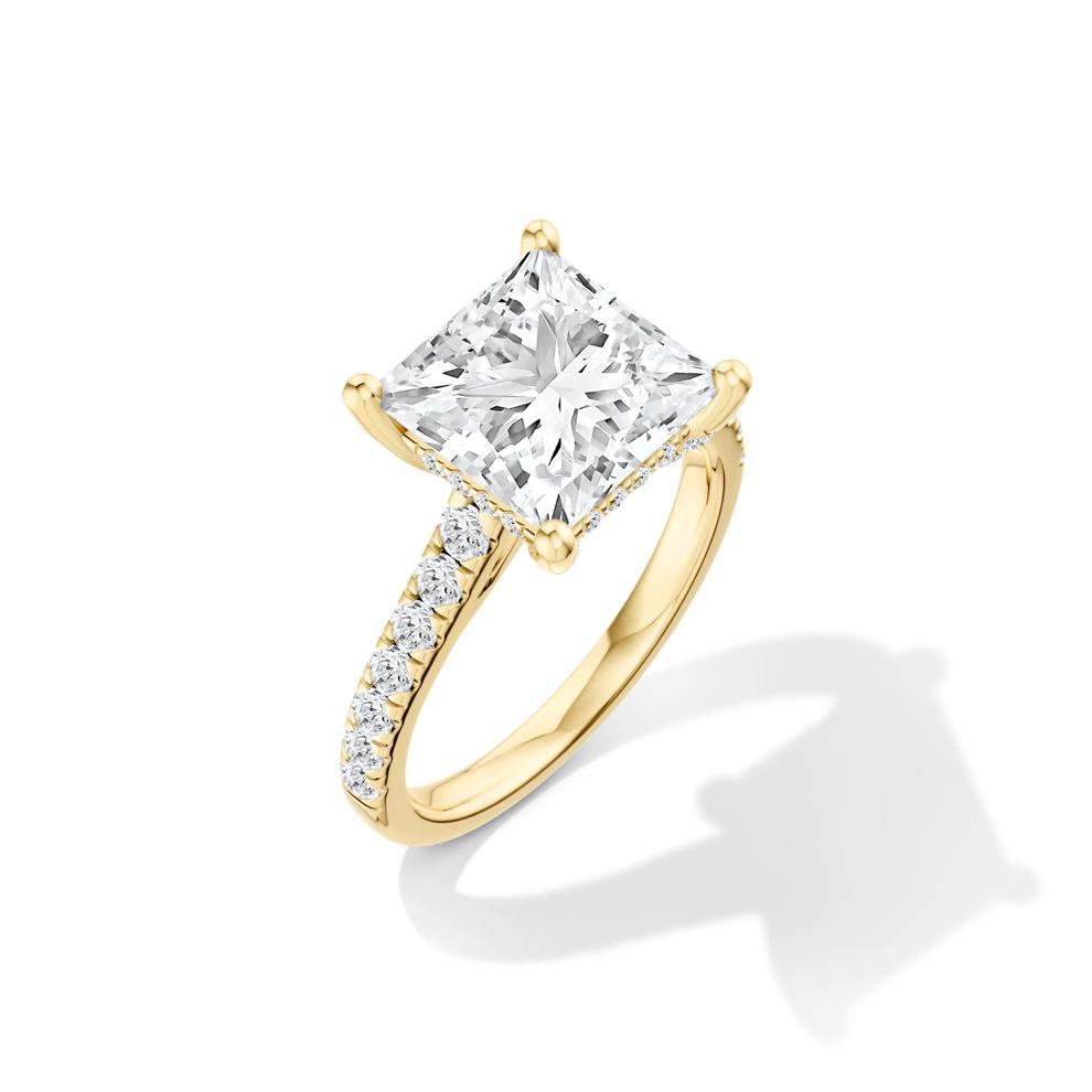 Noreen Lab Grown Diamond Princess-Cut Center Engagement Ring in 14K Yellow Gold (4 1/2 ct. tw.) – Image 4 of 4
