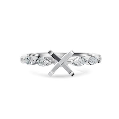 Lab Grown Diamond Semi-Mount Engagement Ring in 14K White Gold (3/8 ct. tw.)