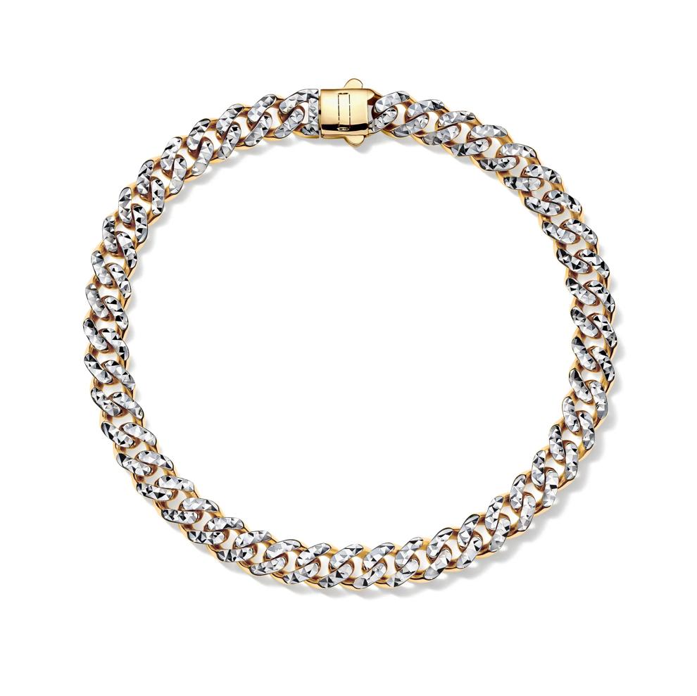 Men&rsquo;s Diamond Cut Miami Cuban Chain Bracelet in 14K Yellow Gold, 8&rdquo; – Image 2 of 3