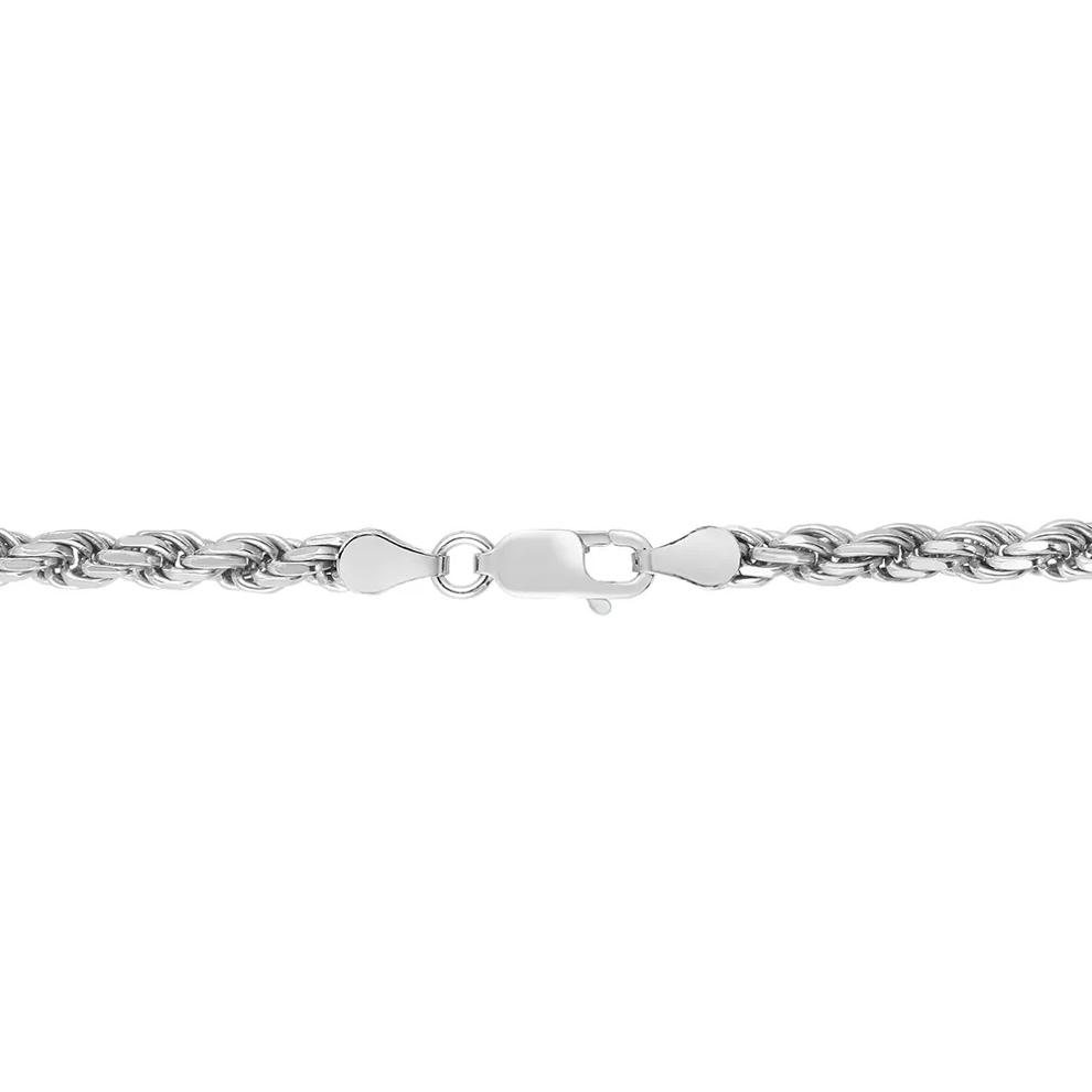 Men's Rope Chain in Sterling Silver, 24" – Image 2 of 2