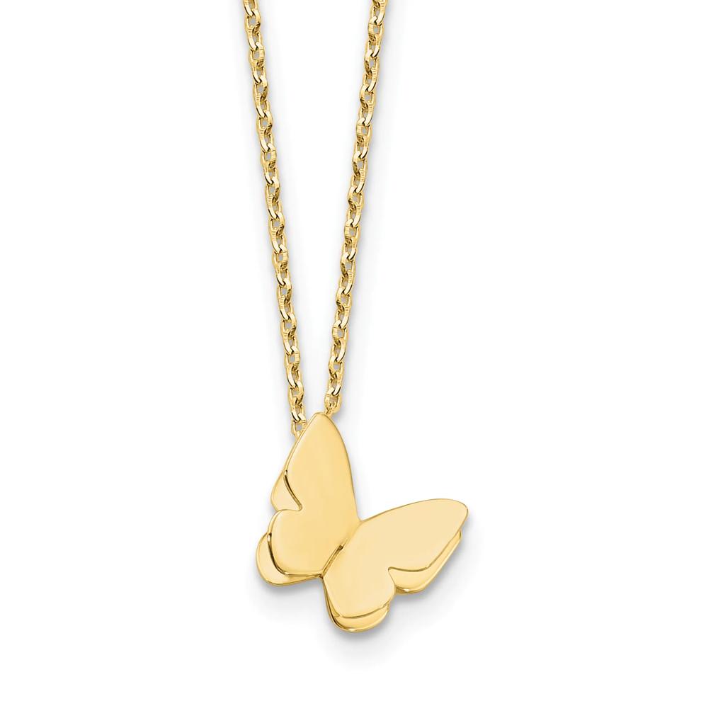 Butterfly Charm Necklace in 14K Yellow Gold – Image 1 of 2