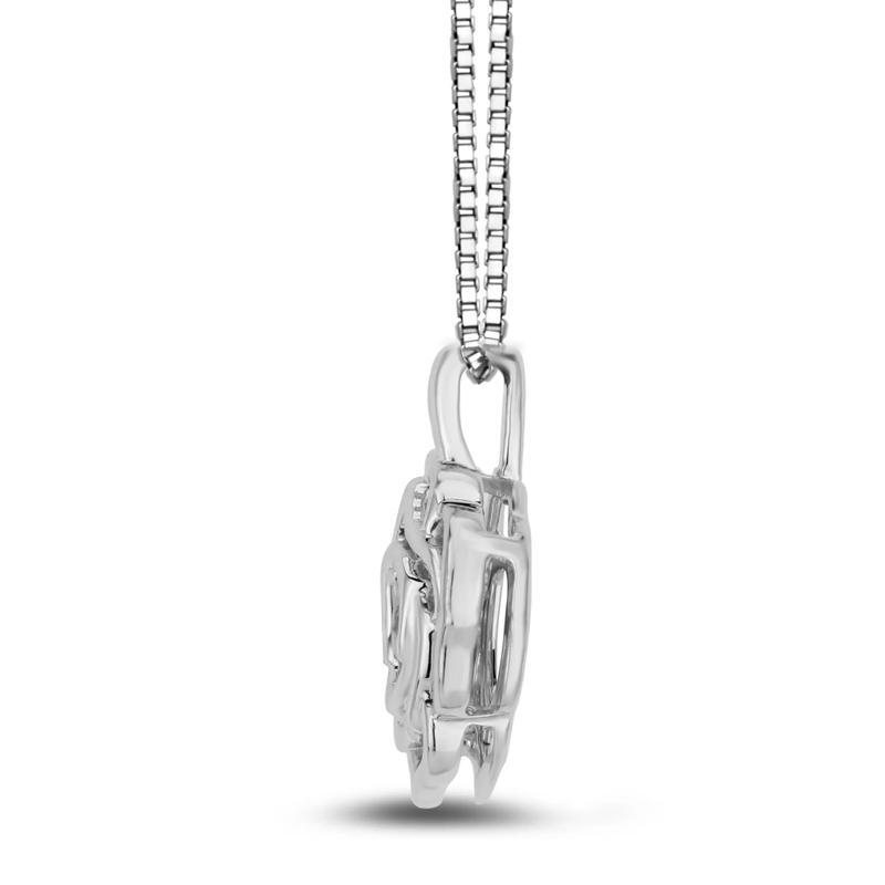 Belle Diamond Accent Rose Pendant in Sterling Silver – Image 2 of 2