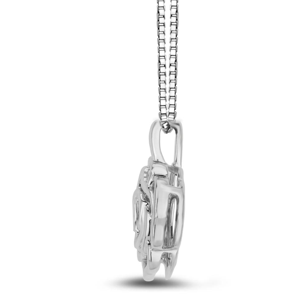 Belle Diamond Accent Rose Pendant in Sterling Silver – Image 2 of 2