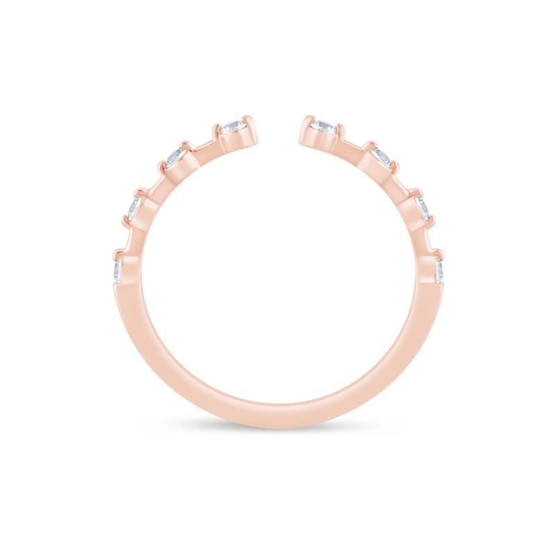 Diamond Bamboo Open Band in 14K Rose Gold &#40;1/7 ct. tw.&#41; – Image 2 of 3