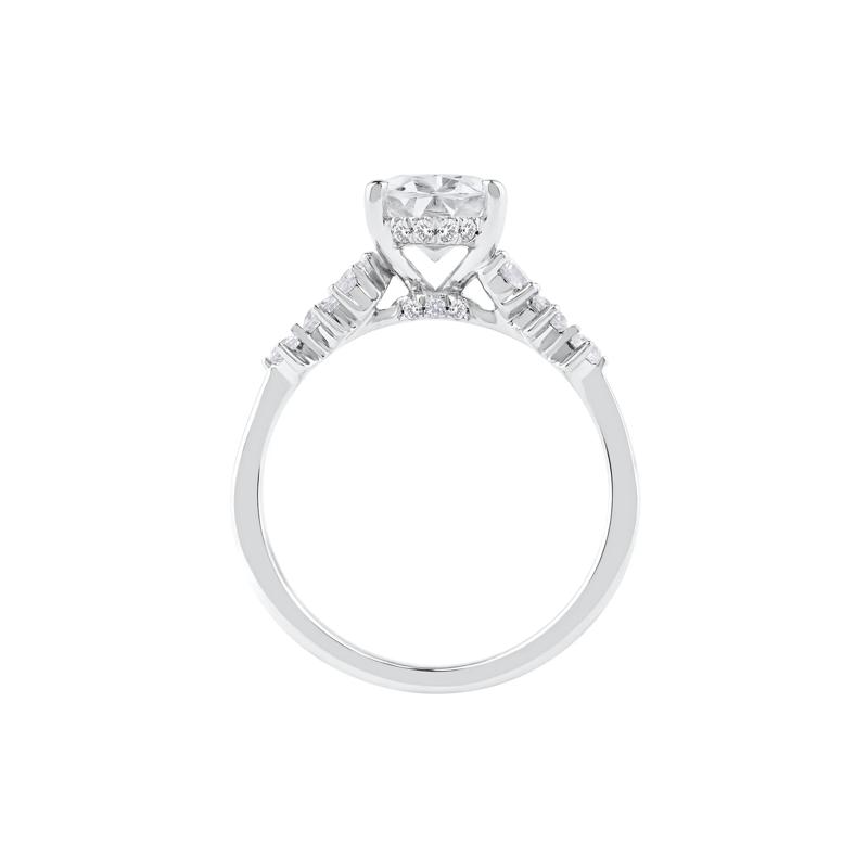 Lab Grown Diamond Oval-Shaped Engagement Ring in 14K White Gold (2 1/2 ct. tw.) – Image 2 of 5