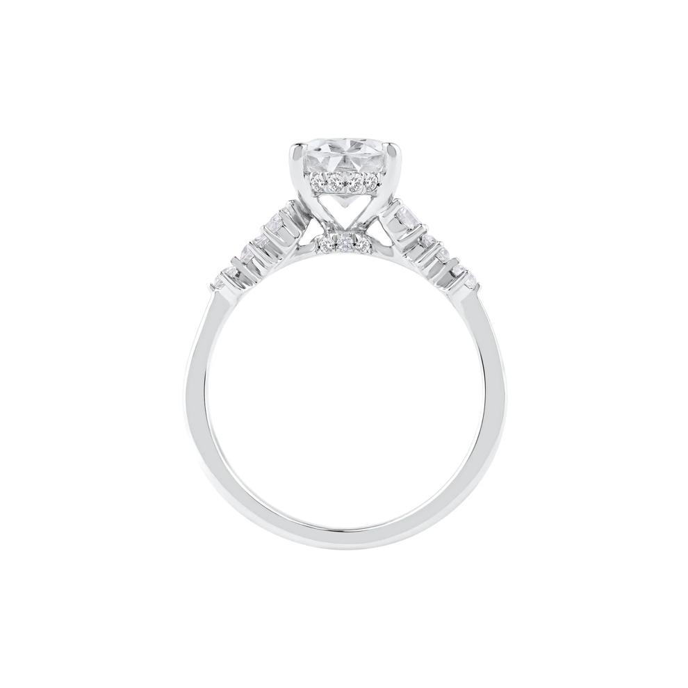 Lab Grown Diamond Oval-Shaped Engagement Ring in 14K White Gold (2 1/2 ct. tw.) – Image 2 of 5