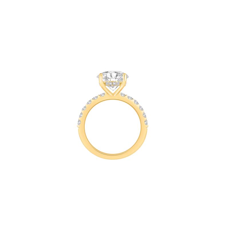 Lab Grown Diamond Oval Engagement Ring in 14K Yellow Gold &#40;7 3/4 ct. tw.&#41; – Image 2 of 4