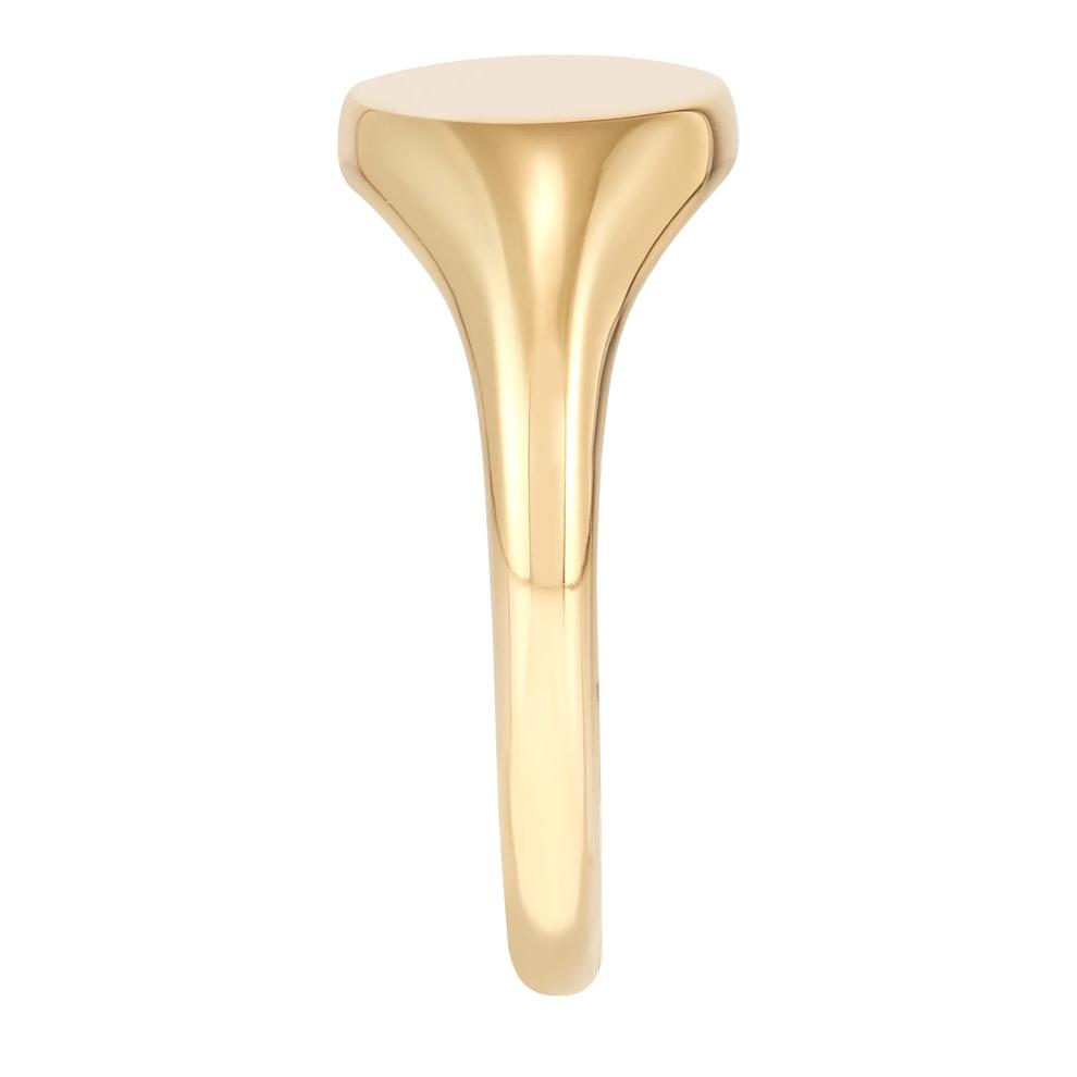 Polished Round Signet Ring in 14K Yellow Gold – Image 2 of 3