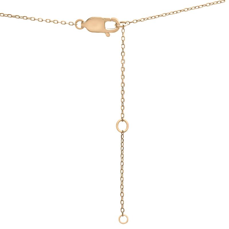 Lab-Created Ruby and Lab-Created White Sapphire Toi et Moi Two-Stone Necklace in Vermeil – Image 4 of 7