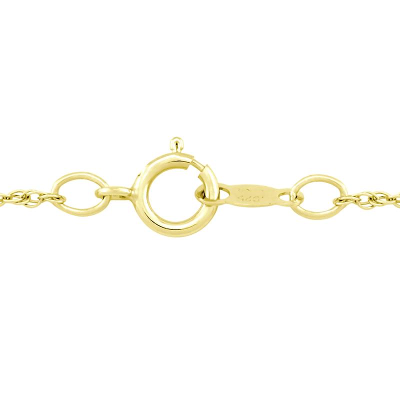 Moonstone &amp; Diamond Accent Pendant Necklace in 10K Yellow Gold – Image 3 of 3