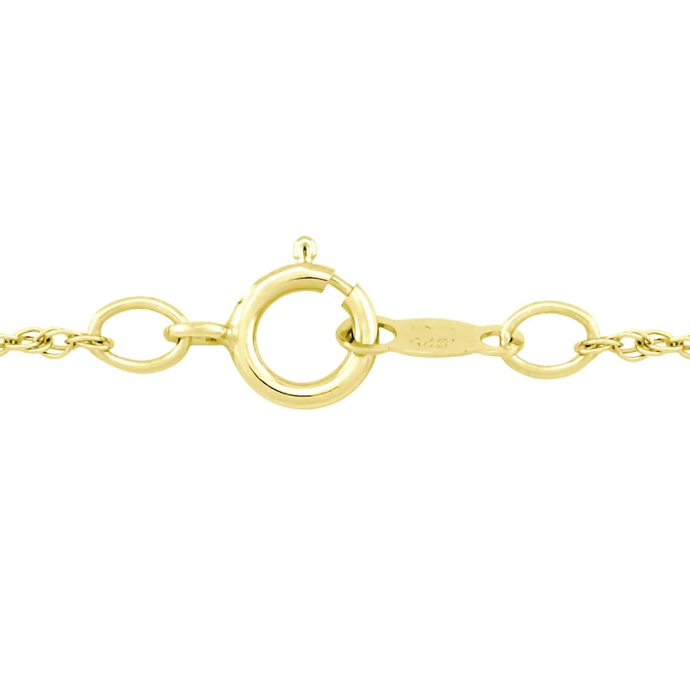 Moonstone &amp; Diamond Accent Pendant Necklace in 10K Yellow Gold – Image 3 of 3