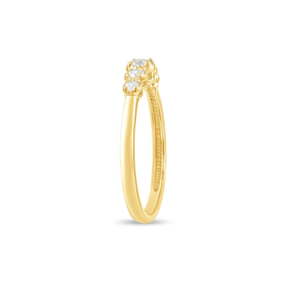 Diamond Five-Stone Stack Band in 10K Yellow Gold (1/4 ct. tw.) – Image 3 of 4
