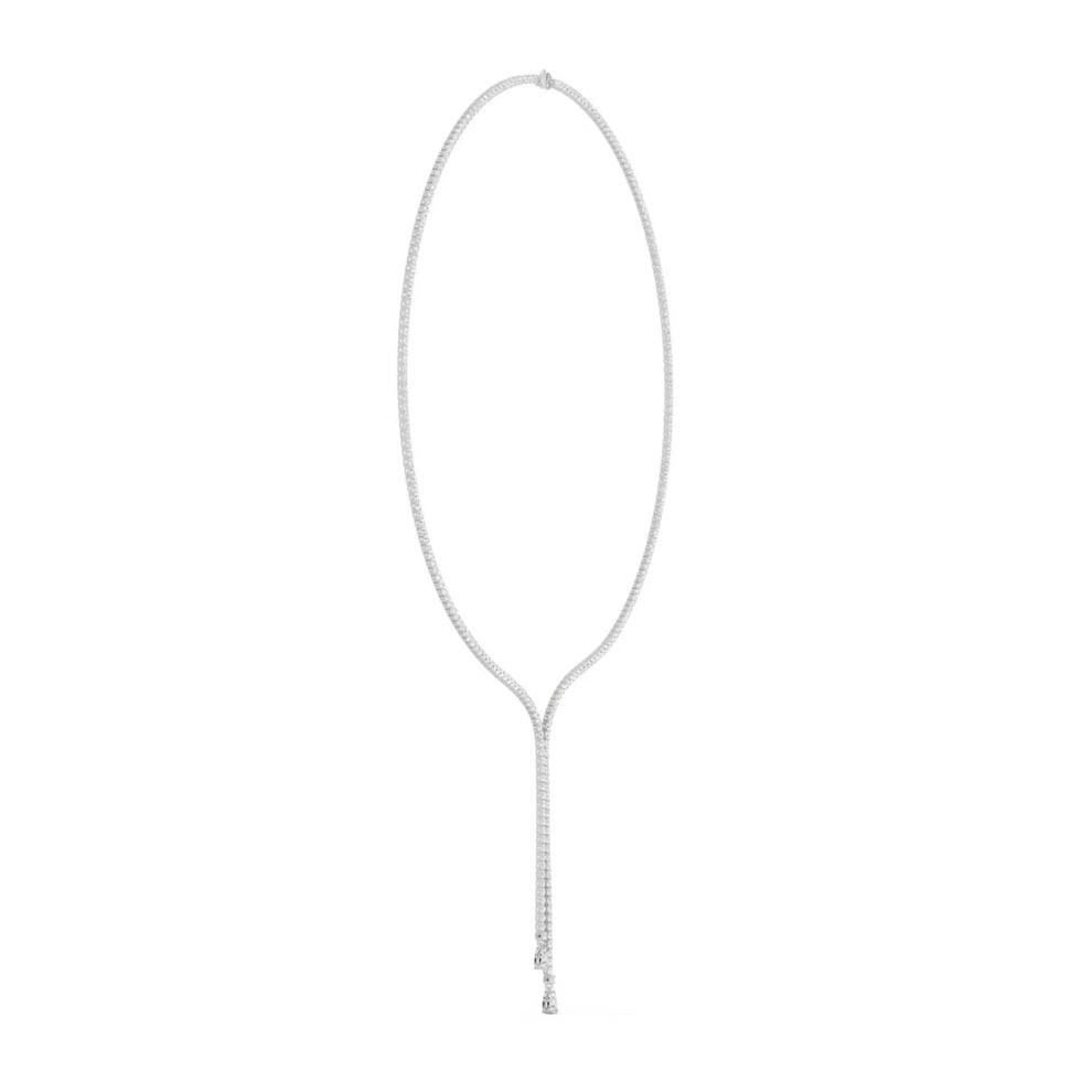 Lab Grown Diamond Double-Row Lariat Necklace in 14K White Gold (4 ct. tw.) – Image 4 of 5