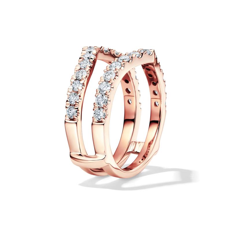 Lab Grown Diamond Chevron Ring Insert in 14K Rose Gold &#40;1 ct. tw.&#41;  – Image 3 of 4