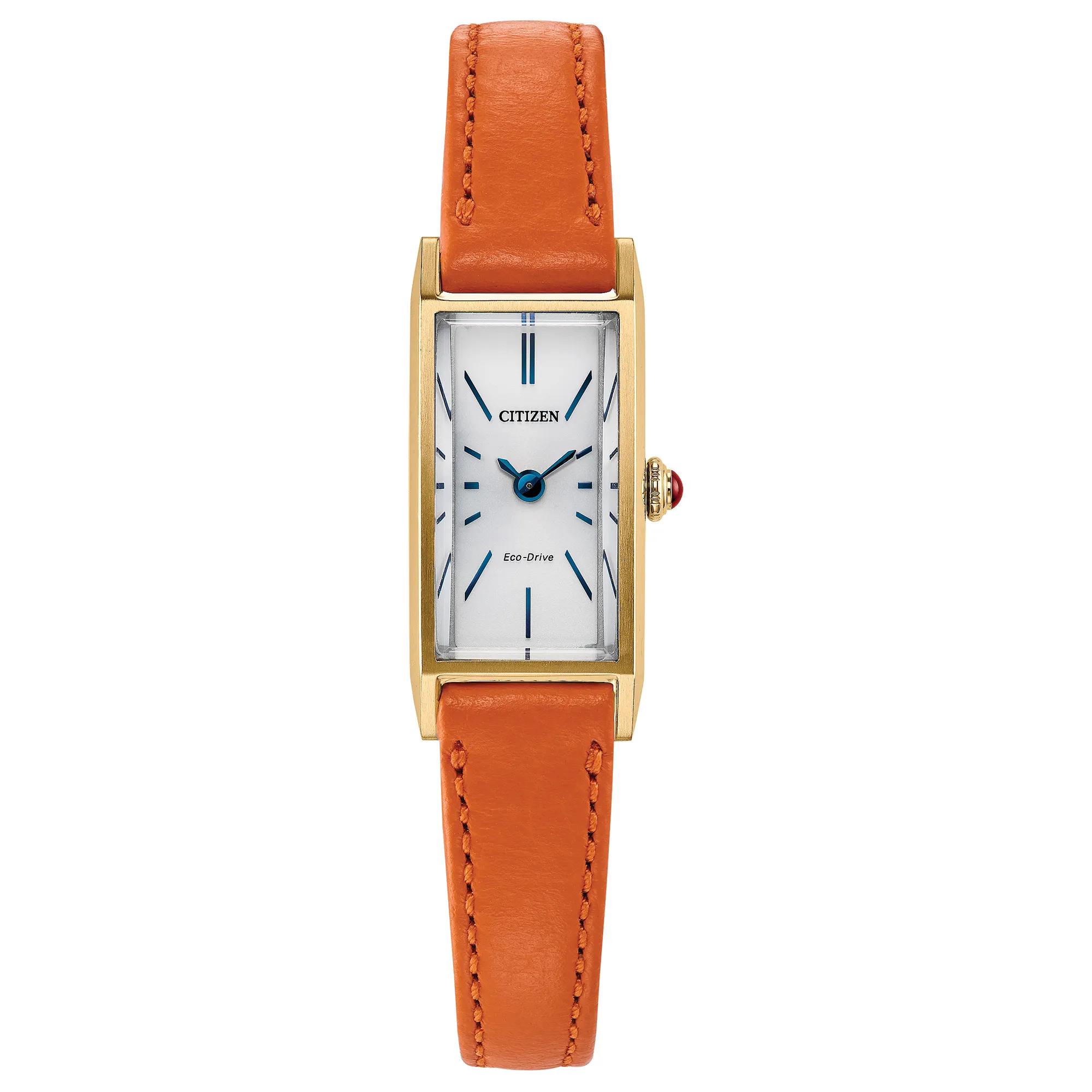 CITIZEN Eco-Drive レディース 腕時計 Citizen® Eco™ Ladies' Fio Watch in Orange Leather