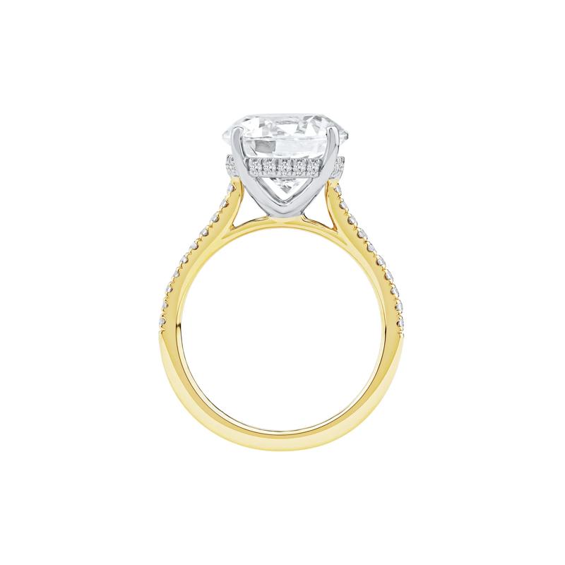 Lab Grown Diamond Round Engagement Ring in 14K Yellow Gold &#40;5 1/3 ct. tw.&#41; – Image 2 of 4