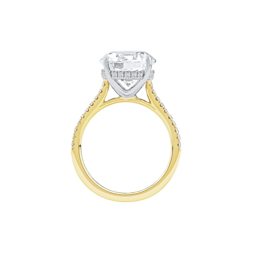 Lab Grown Diamond Round Engagement Ring in 14K Yellow Gold (5 1/3 ct. tw.) – Image 2 of 4