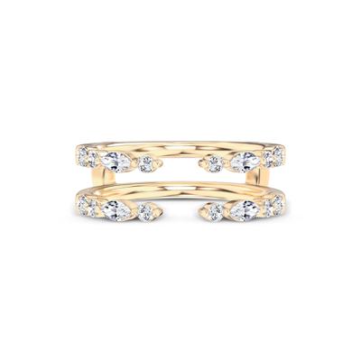 Lab Grown Diamond Marquise & Round Open Insert in 14K Gold