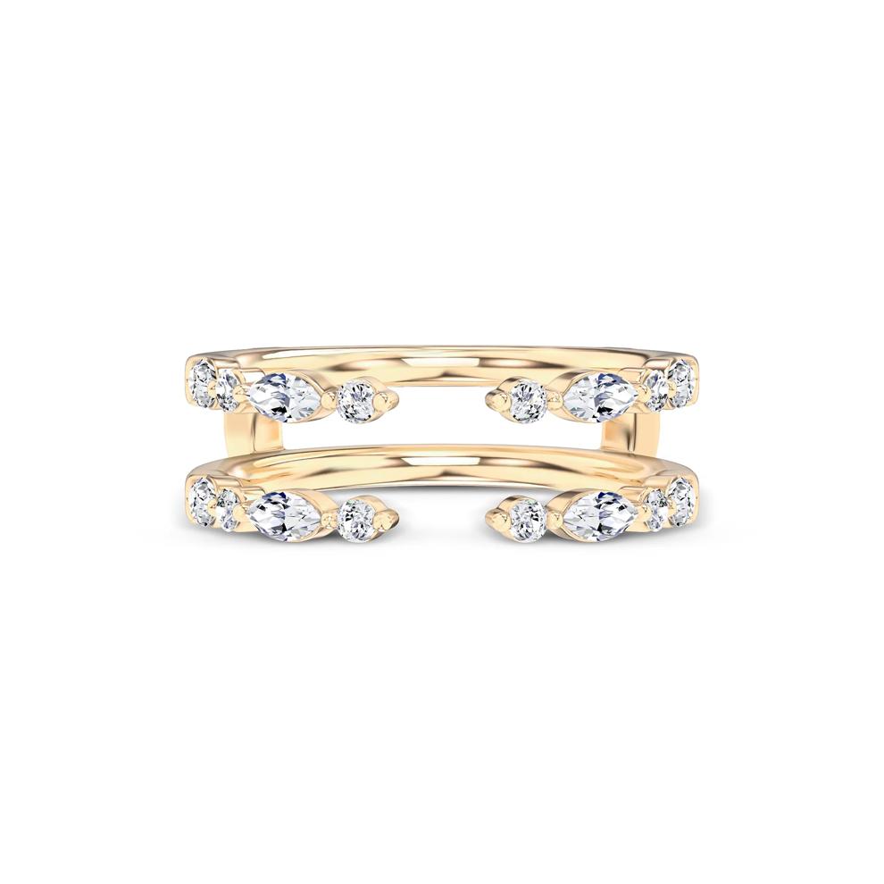 Lab Grown Diamond Marquise &amp; Round Open Insert in 14K Yellow Gold (5/8 ct. tw.) – Image 1 of 4