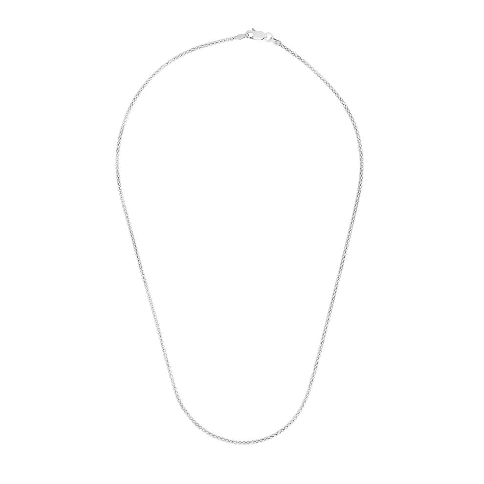Popcorn Chain Necklace in Sterling Silver, 1.8MM, 18" – Image 2 of 2