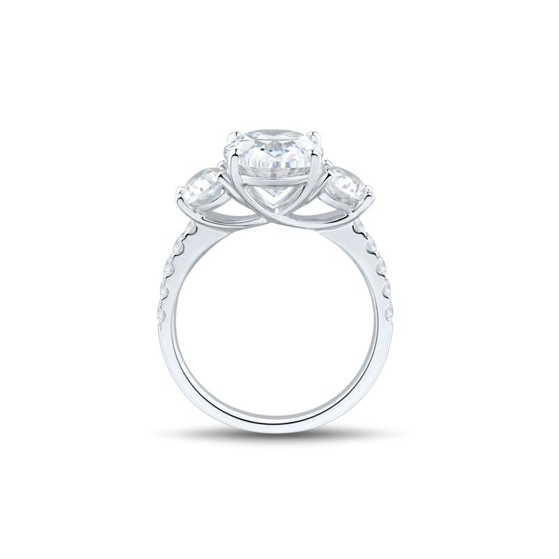 Lab Grown Diamond Three-Stone Engagement Ring in 14K White Gold &#40;4 1/4 ct. tw.&#41; – Image 2 of 3