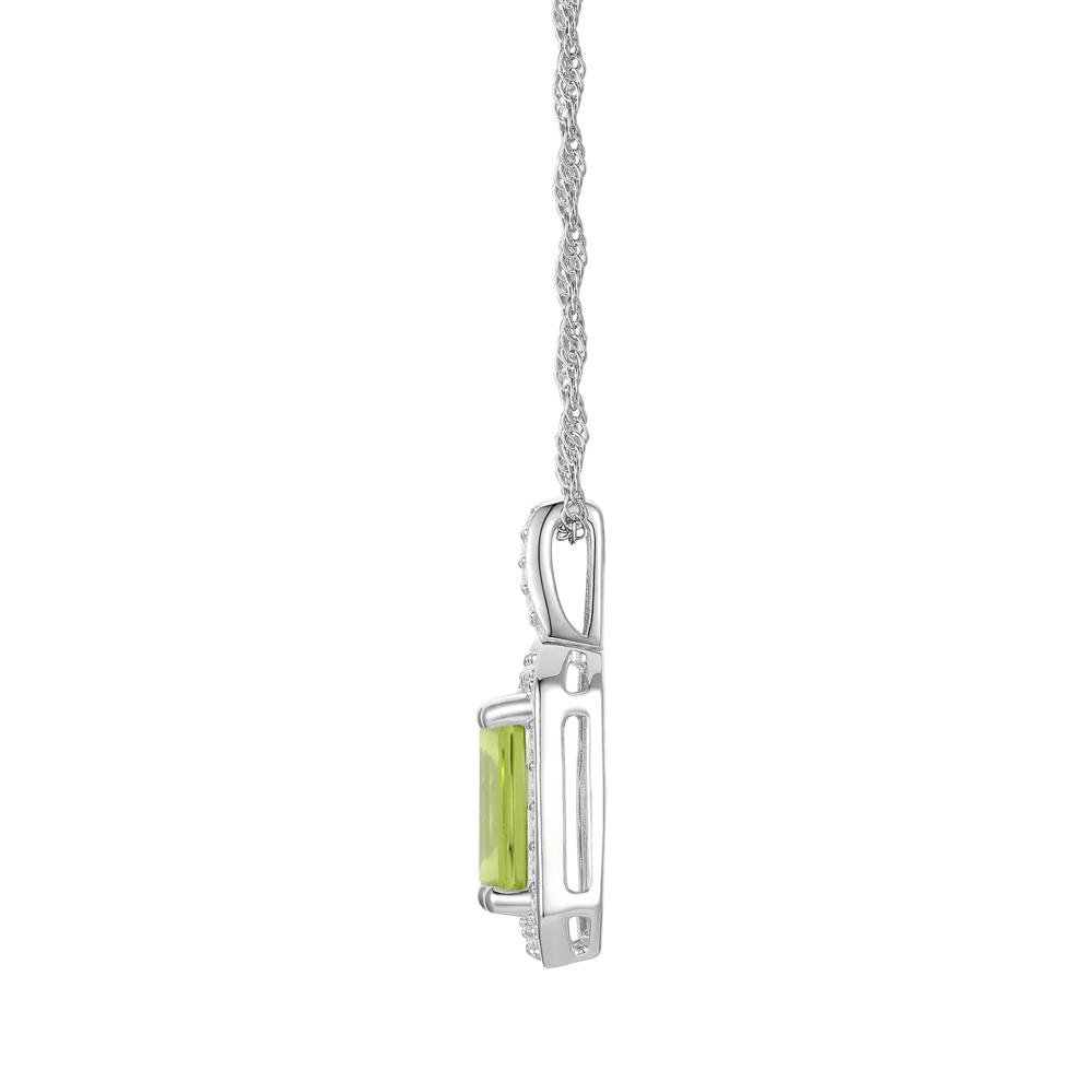 Peridot &amp; Lab-Created White Sapphire Ring, Earring &amp; Pendant Set in Sterling Silver – Image 4 of 8