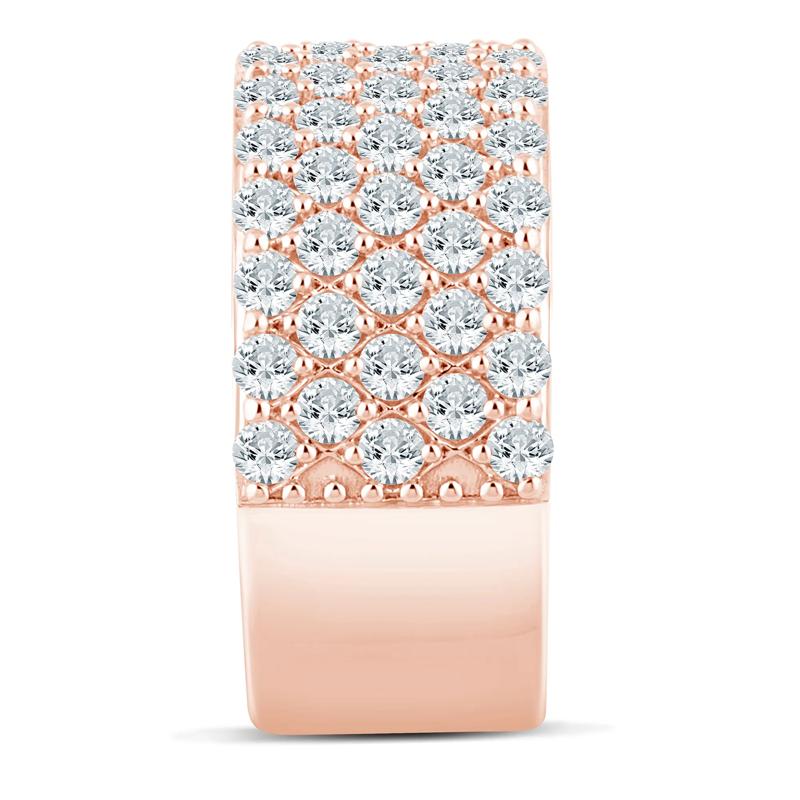 Lab Grown Diamond Pave Multi Row Band in 14K Rose Gold (2 ct. tw.) – Image 3 of 3