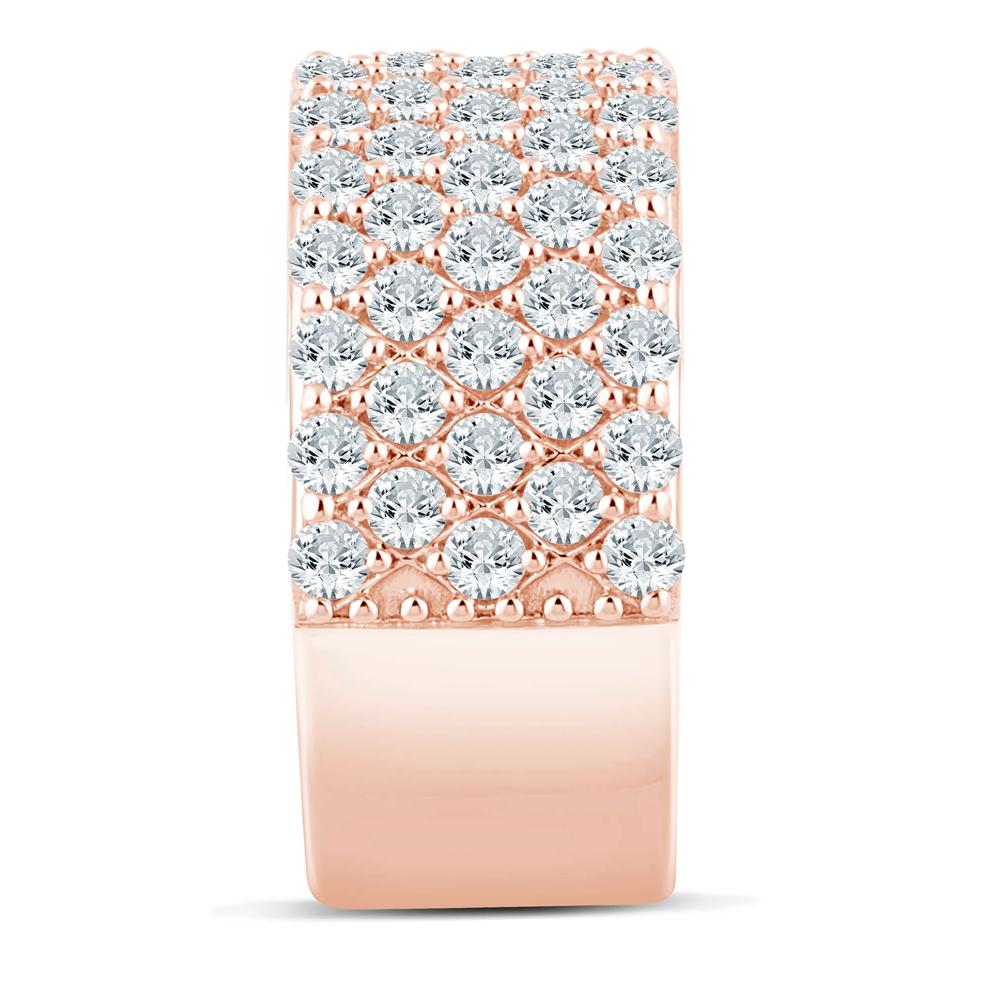 Lab Grown Diamond Pave Multi Row Band in 14K Rose Gold (2 ct. tw.) – Image 3 of 3