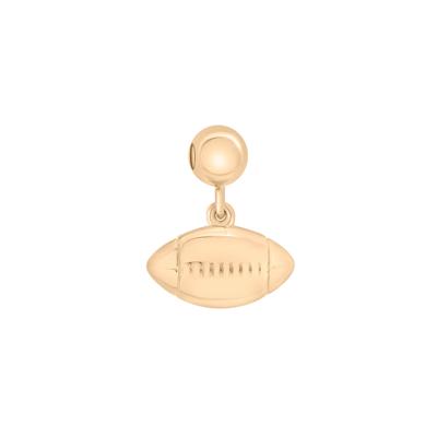 Football Bead Charm in Gold Vermeil