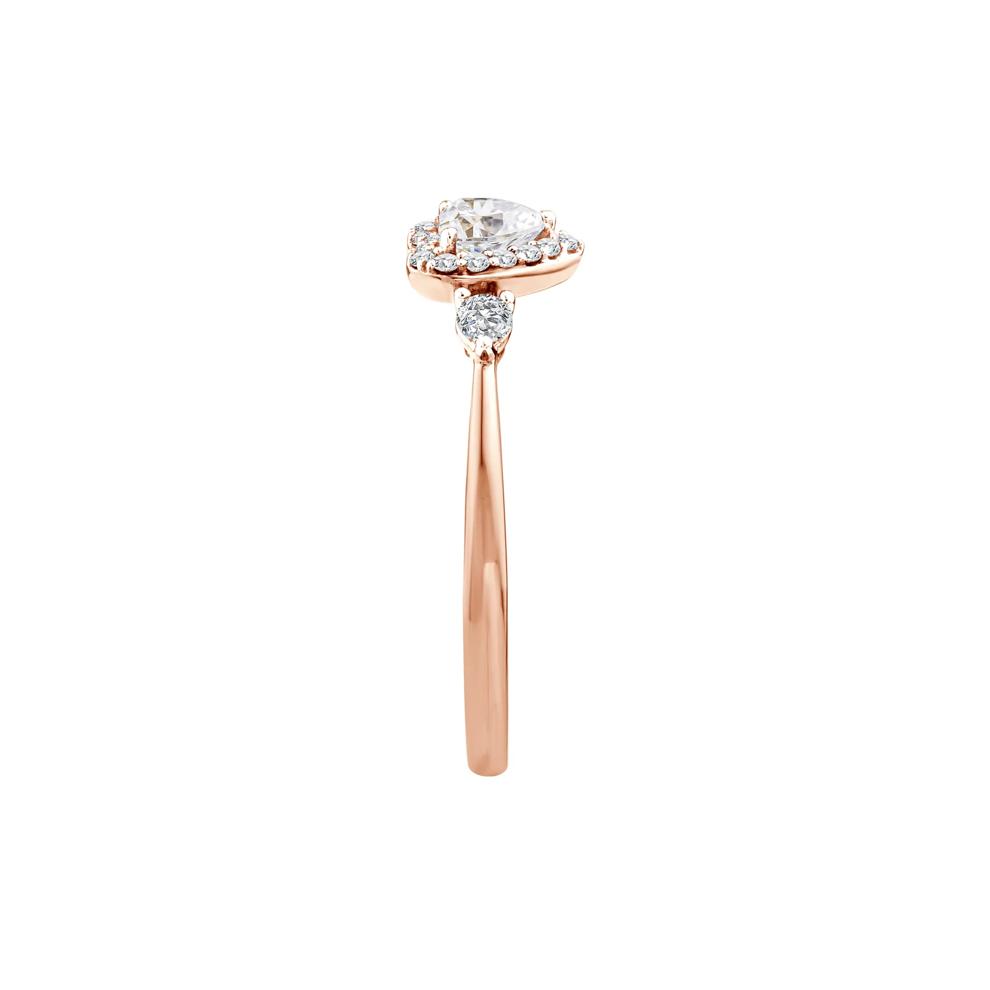 Lab Grown Diamond Heart Promise Ring in 10K Rose Gold (1/2 ct. tw.) – Image 3 of 3