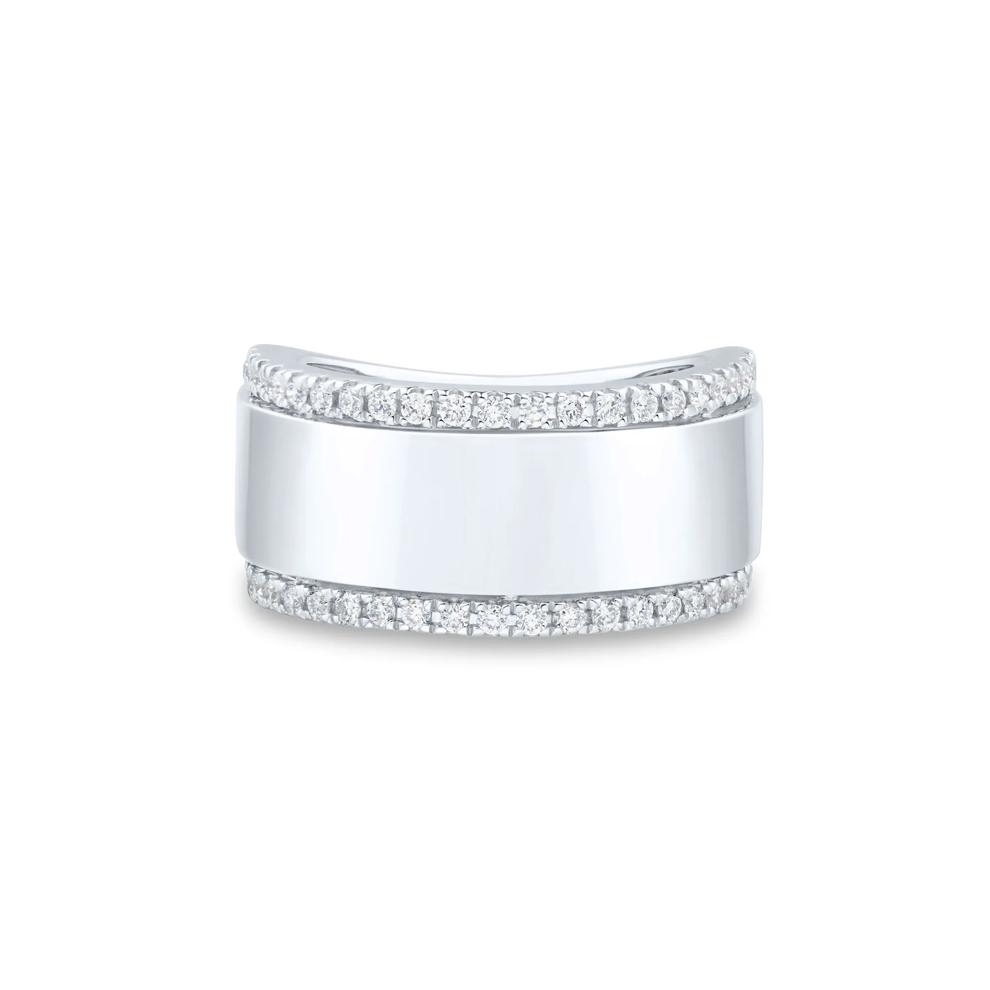 Lab Grown Diamond High Polish Band in 10K White Gold (1/3 ct. tw.) – Image 1 of 3