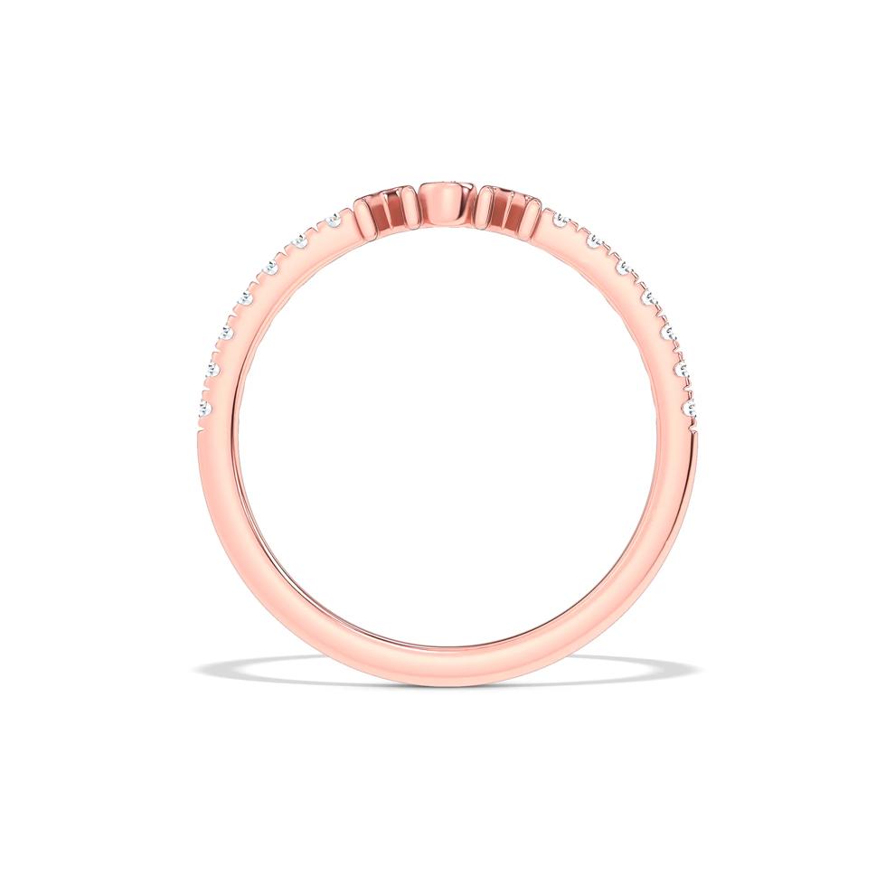 Diamond "Mom" Stack Band in 10K Rose Gold (1/7 ct. tw.) – Image 2 of 4