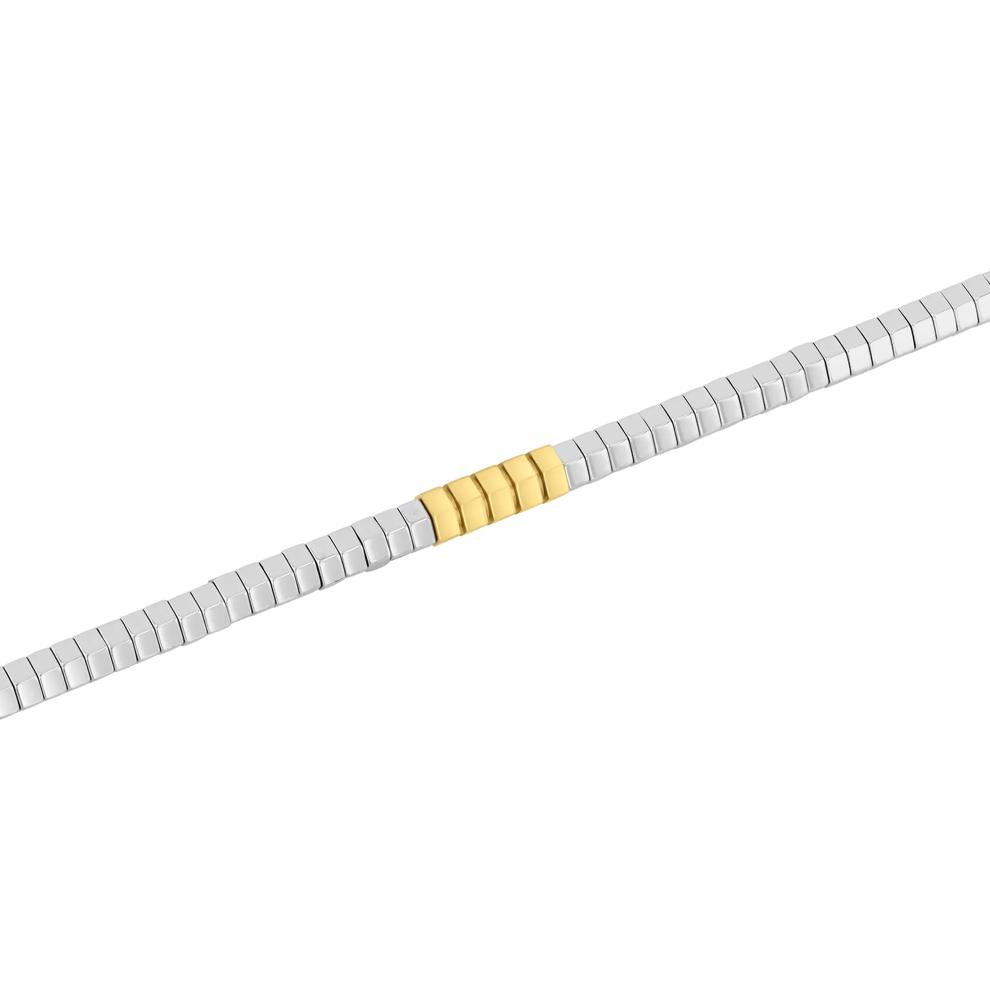 Men's Geometric Bead Bracelet in Stainless Steel – Image 2 of 3