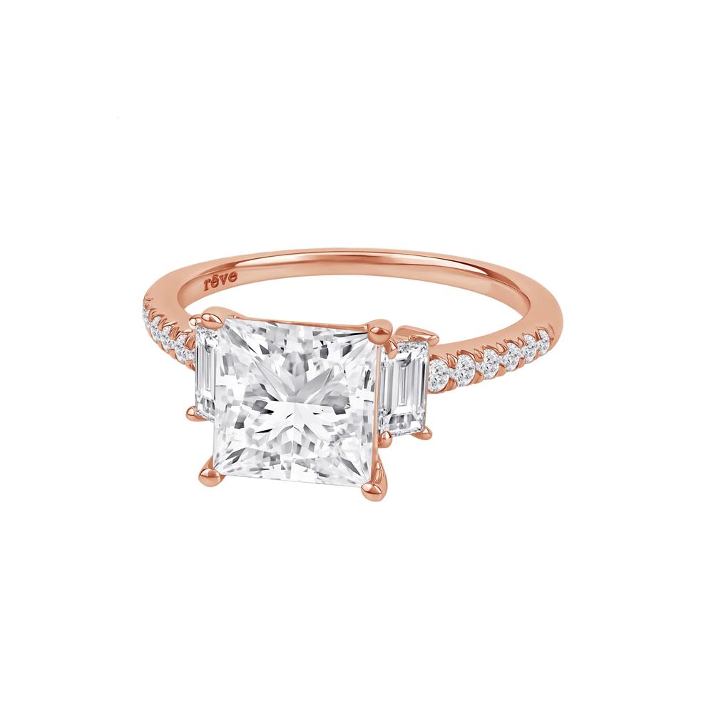 Elena Lab Grown Diamond Engagement Ring in 14K Rose Gold (3-1/2 ct. tw.) – Image 5 of 5