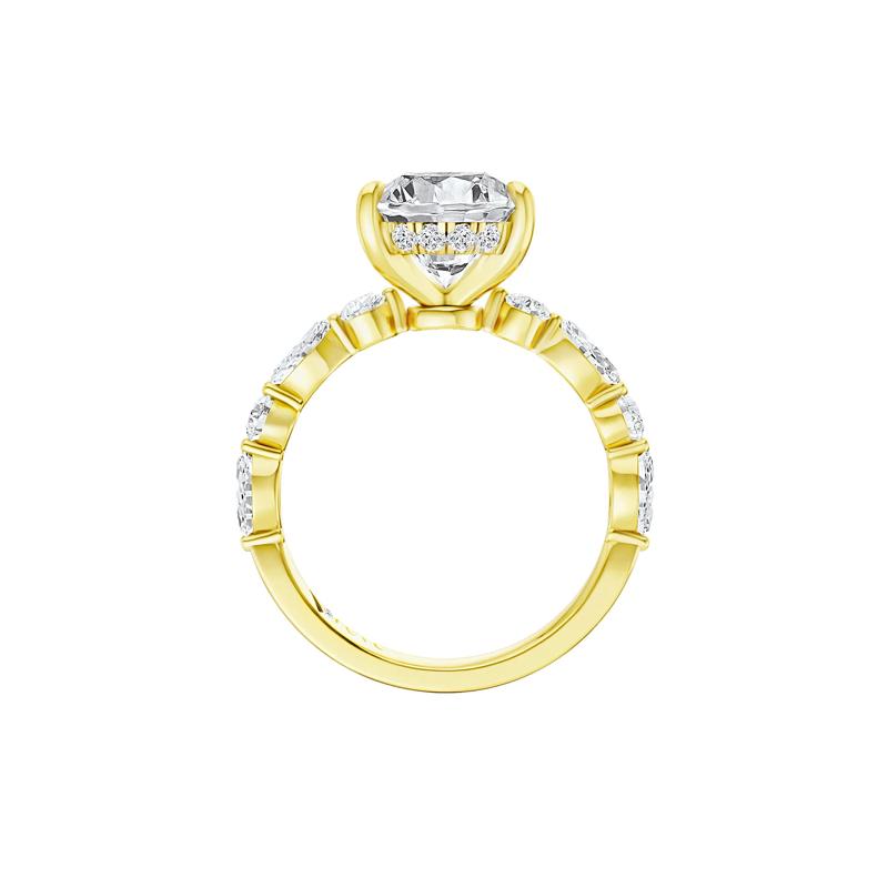 Alma Lab Grown Diamond Engagement Ring in 18K Yellow Gold &#40;3 3/4 ct. tw.&#41; – Image 2 of 5