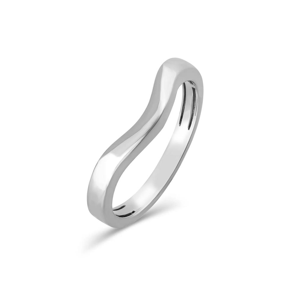 Plain 5MM Contour Band in 10K White Gold – Image 4 of 4