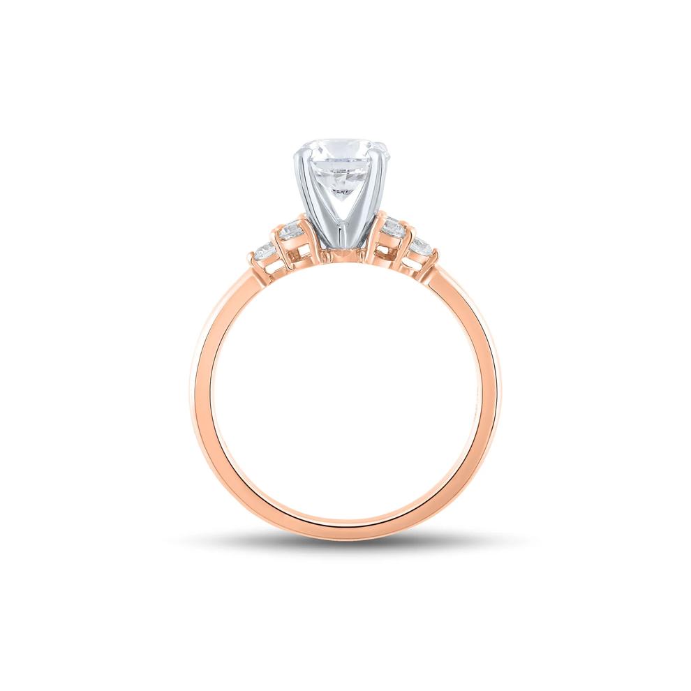 Lab Grown Diamond Semi-Mount Engagement Ring in 14K Rose and White Gold (1/4 ct. tw.) (Setting Only) – Image 3 of 6
