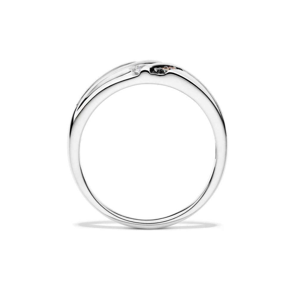 Men's Brown and White Diamond Ring in 10K White Gold (1/4 ct. tw.) – Image 2 of 4