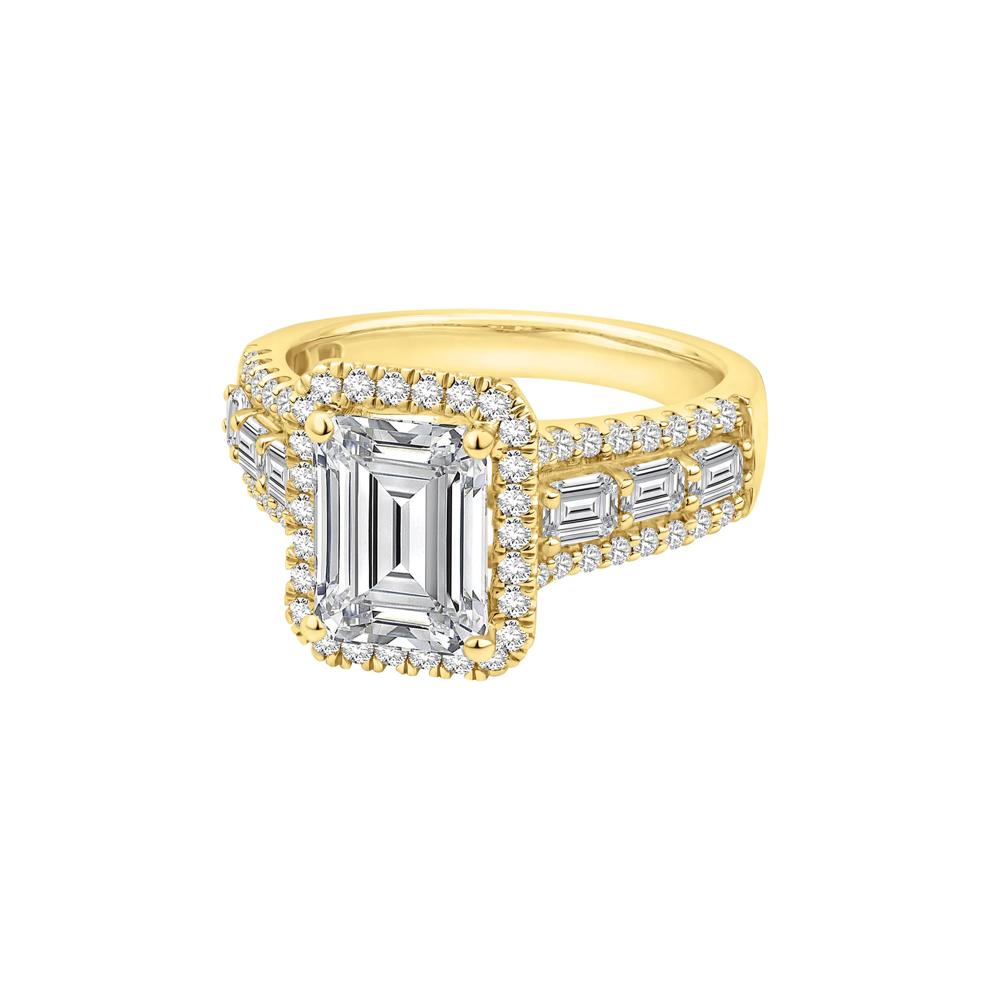 Lab Grown Diamond Emerald-Cut Ring in 14K Yellow Gold (4 1/4 ct. tw.) – Image 4 of 4