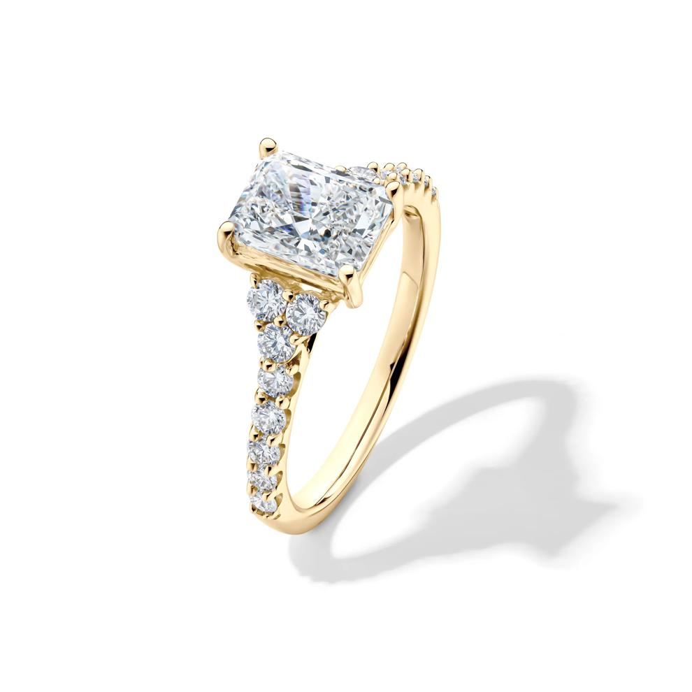 Lab Grown Diamond Radiant-Cut Engagement Ring in 14K Yellow Gold (2 ct. tw.) – Image 4 of 4
