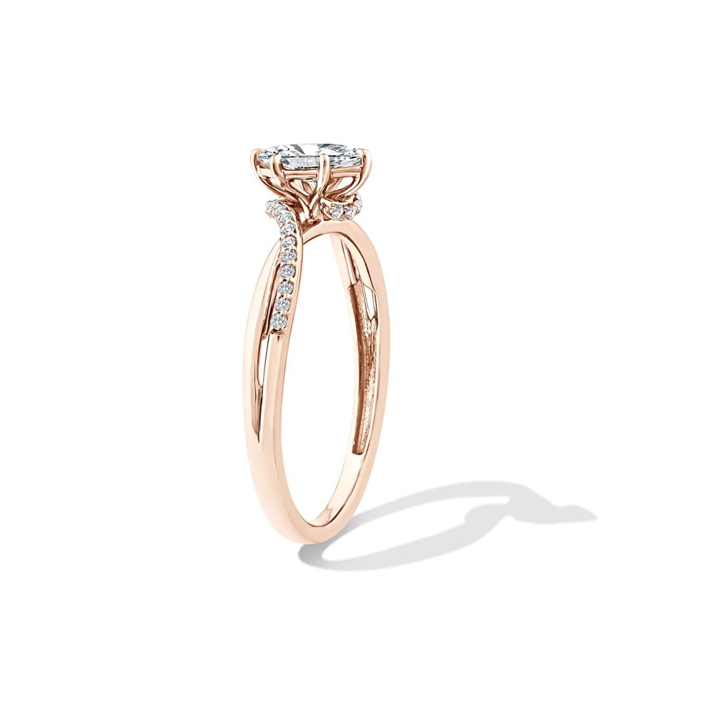 Lab Grown Diamond Marquise Center Promise Ring in 10K Yellow Gold (3/8 ct. tw.) – Image 3 of 4