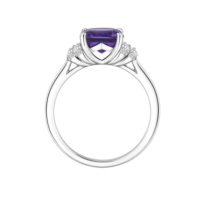 Amethyst &amp; Lab-Created White Sapphire Ring, Earring and Pendant Box Set in Sterling Silver – Image 7 of 8