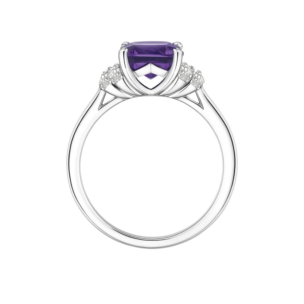 Amethyst &amp; Lab-Created White Sapphire Ring, Earring and Pendant Box Set in Sterling Silver – Image 7 of 8