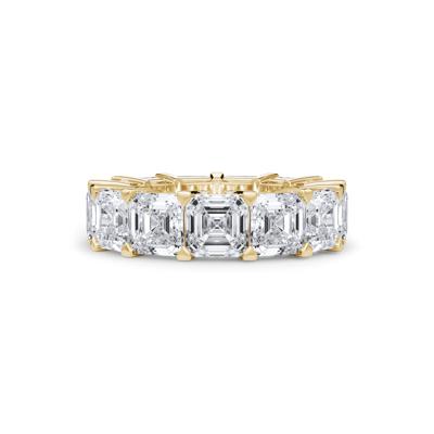 Lab Grown Diamond Asscher-Cut Eternity Band in 18K Yellow Gold (13 ct. tw.)