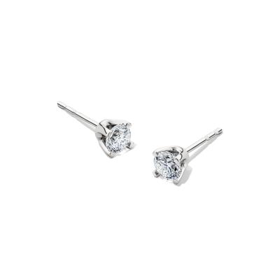 Lab Grown Diamond Round Solitaire Stud Earrings in 10K White Gold (5/8 ct. tw.)
