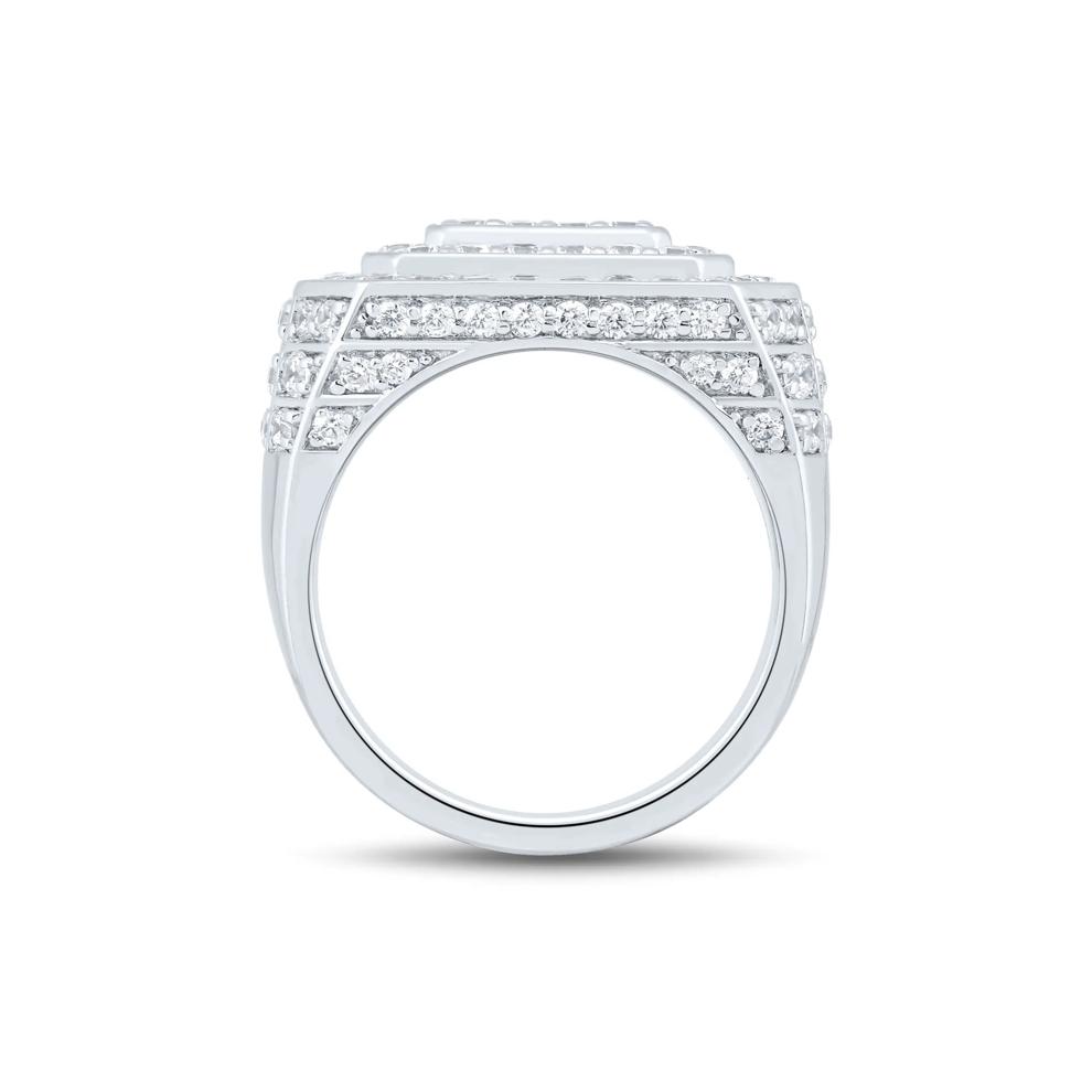 Lab Grown Diamond Men&rsquo;s Wedding Band in 10K White Gold (3 ct. tw.) – Image 2 of 3