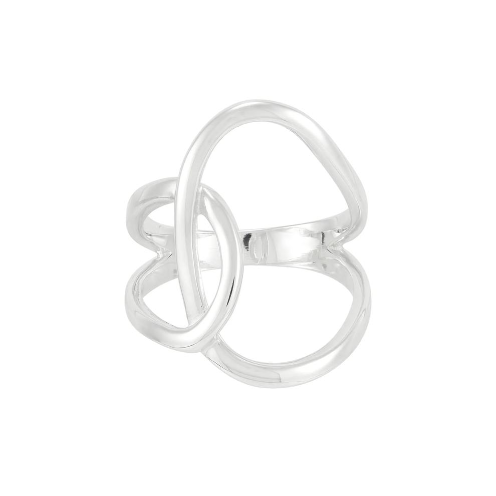 Polished Interlocking Ring in Sterling Silver – Image 1 of 4